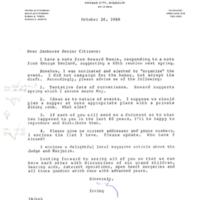 Letter From Irving Achtenberg--Reunion Proposal